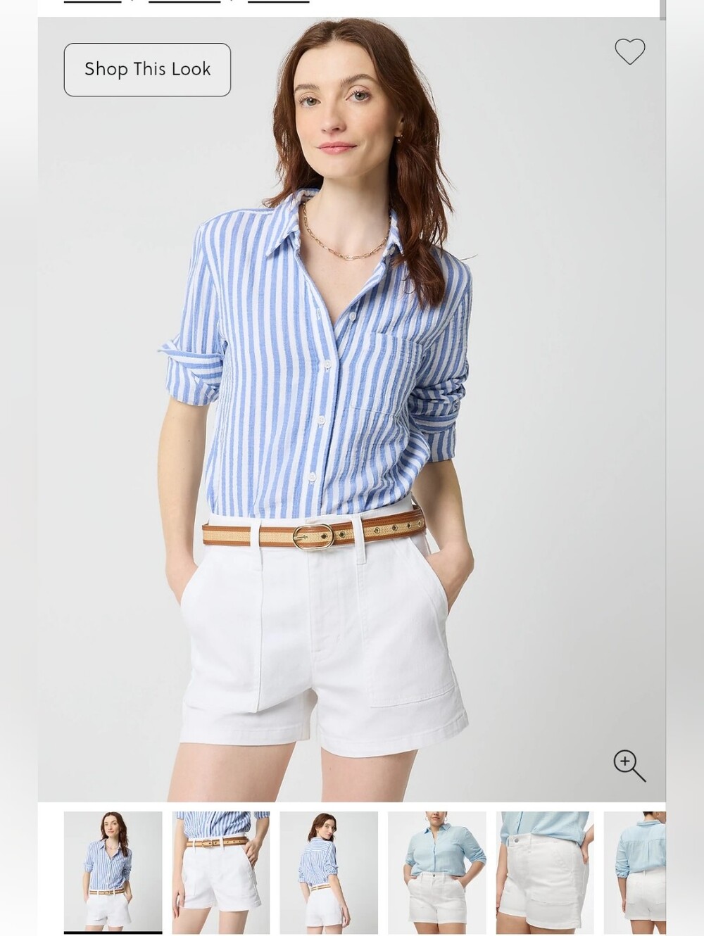 J Crew Denim Utility Women’s White High-Waist Patch Pocket Women's 24 00 Shorts
